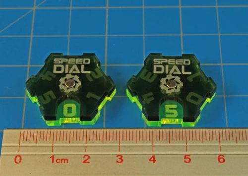 LITKO Fluorescent Green Speed Dials (0-5) Compatible with Star Wars Armada (2)